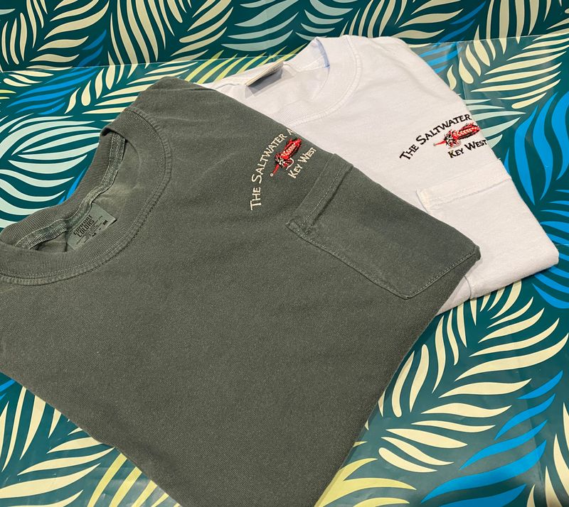 Saltwater Angler Comfort Colors Embroidered Logo with Pocket Saltwater Angler Comfort Colors Embroidered Logo with Pocket