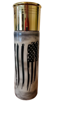 32 ounce  Shotgun Shell Thermos with Tattered American Flag