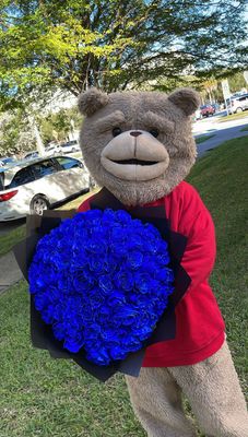 Blue bouquet 75 roses Blue bouquet 75 roses