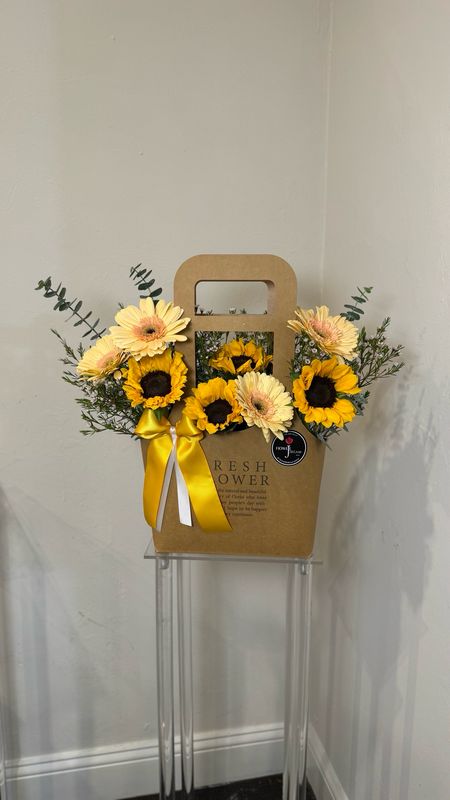 Gerbera and sunflower loved