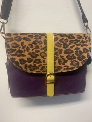 Nephele Purple Leather Handbag