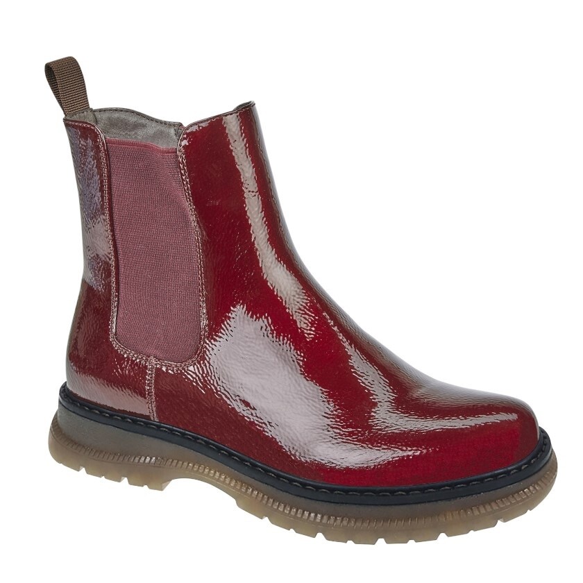 SALE Burgundy Patent Boots