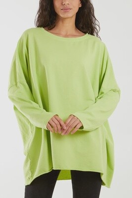 Baggy Sweat Top - Lime XL