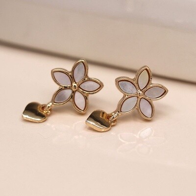 Flower & Heart Earrings