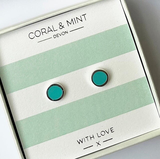 Coral &amp; Mint - Turq Maxi Stud