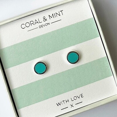 Coral & Mint - Turq Maxi Stud
