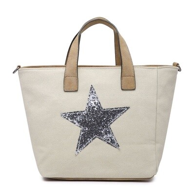 Star Canvas Tote Bag (Strap)