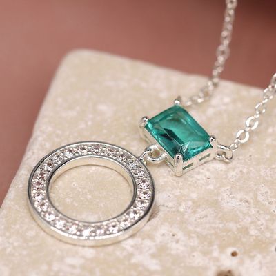 Aqua/Crystal Necklace