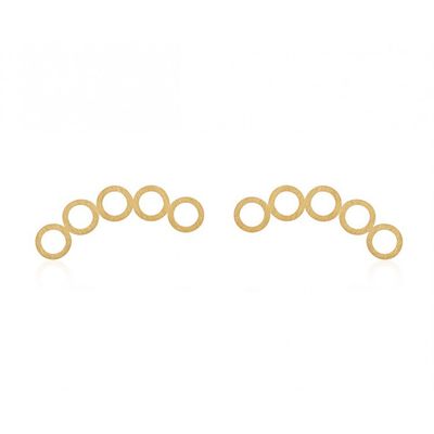 Gold 5 Circle Earrings