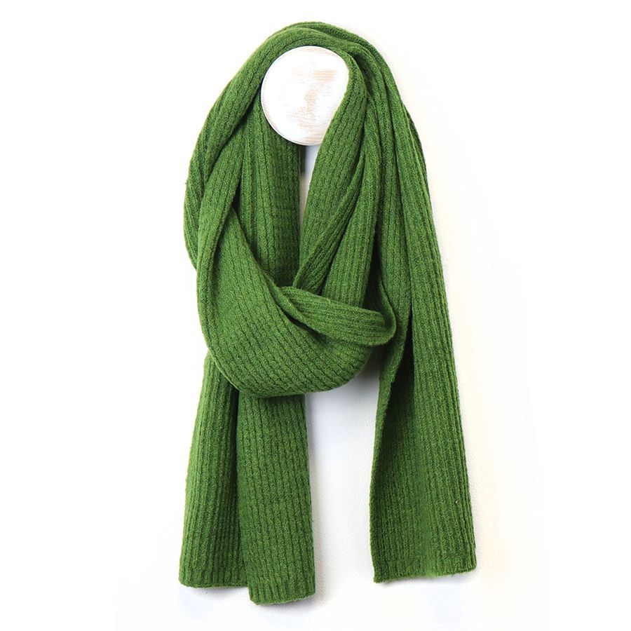 Cable Knit Scarf -Green