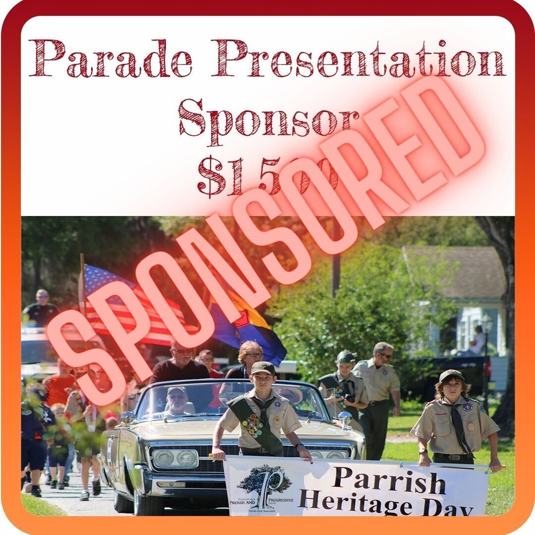 PARADE PRESENTATION SPONSOR - Parrish Heritage Festival & Chili Cook Off (Exclusive: Only 1 Available)