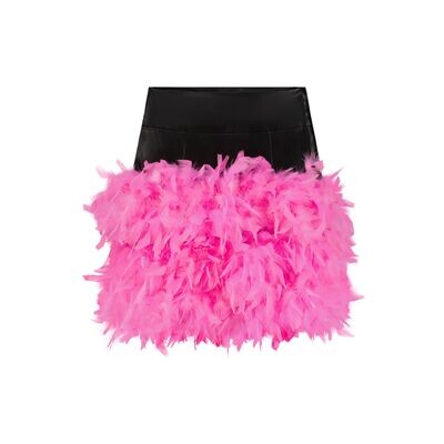 Mini Feather Trim Skirt
