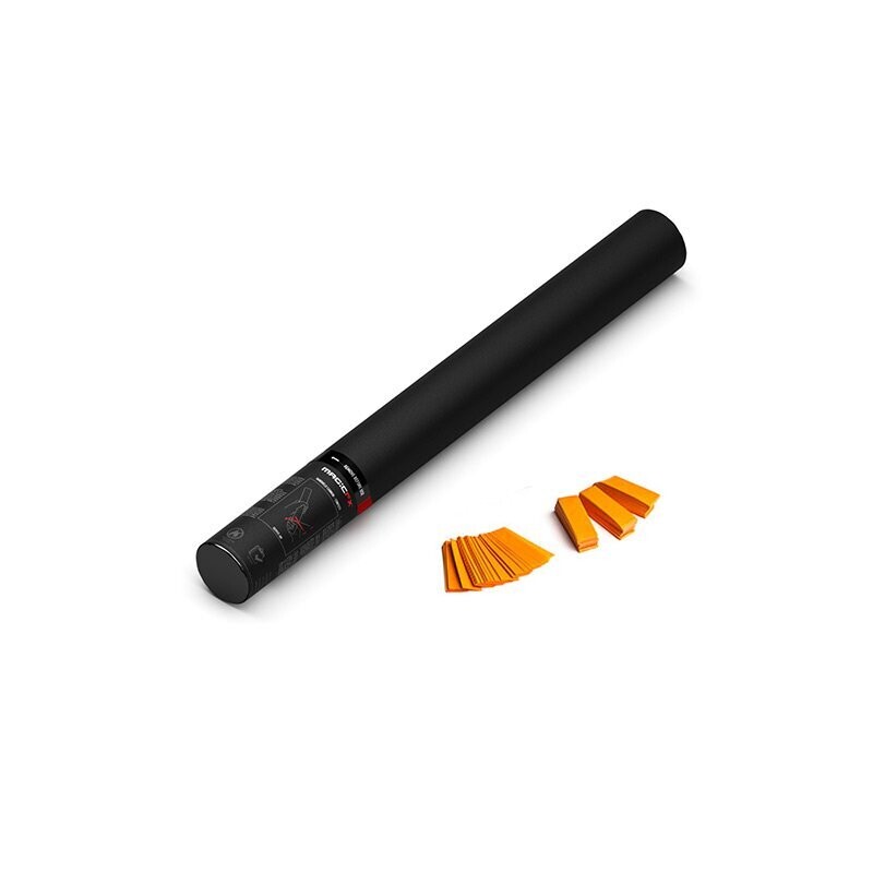 Handbetriebene Konfettikanone Orange - 50cm