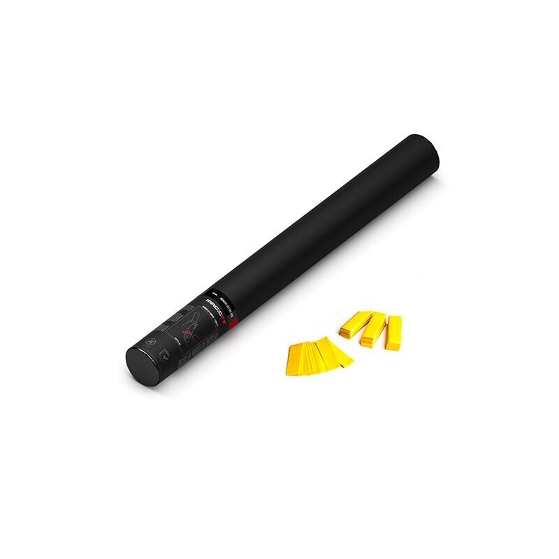 Handbetriebene Konfettikanone Gelb - 50cm