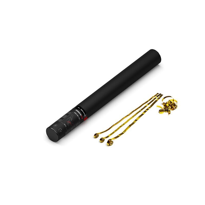Handbetriebene Streamerkanone Gold Metallic - 50cm