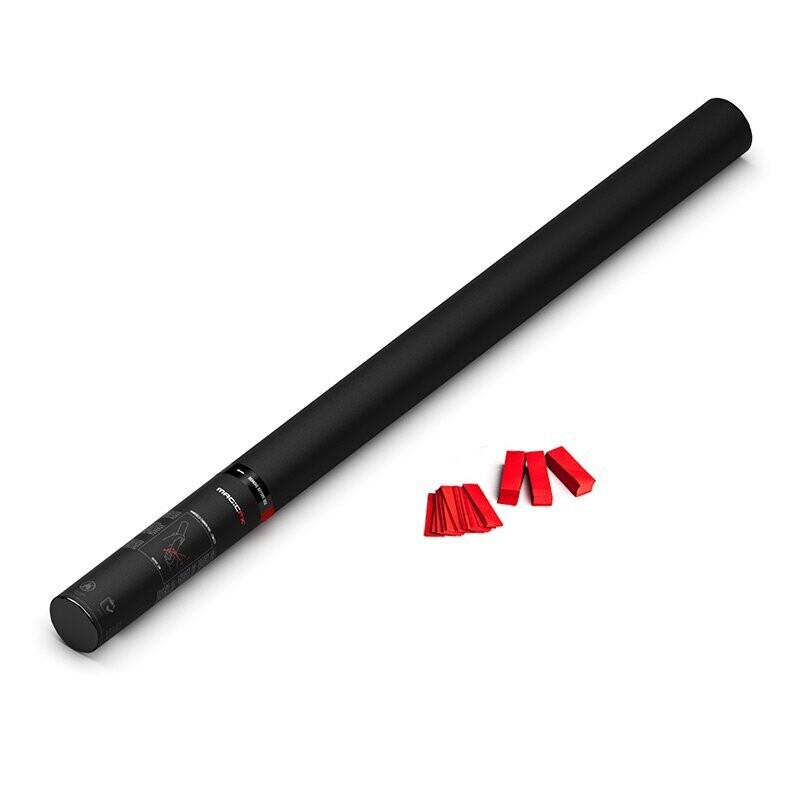 Handbetriebene Konfettikanone Rot - 80cm