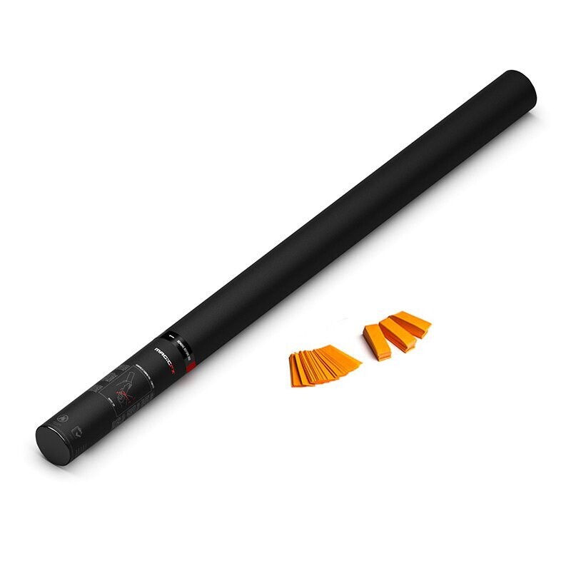 Handbetriebene Konfettikanone Orange - 80cm