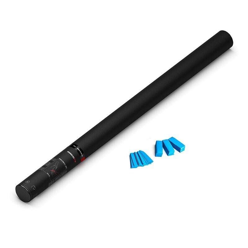 Handbetriebene Konfettikanone Hell-Blau - 80cm