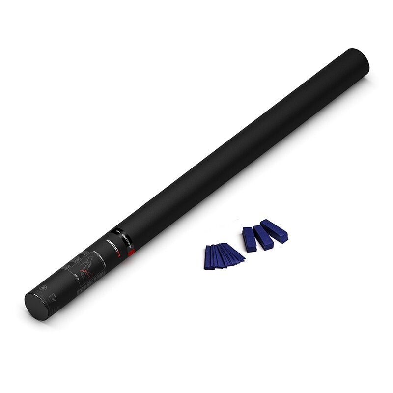 Handbetriebene Konfettikanone Dunkel-Blau - 80cm