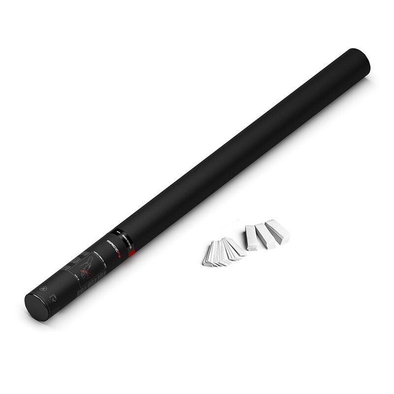 Handbetriebene Konfettikanone Weiss - 80cm