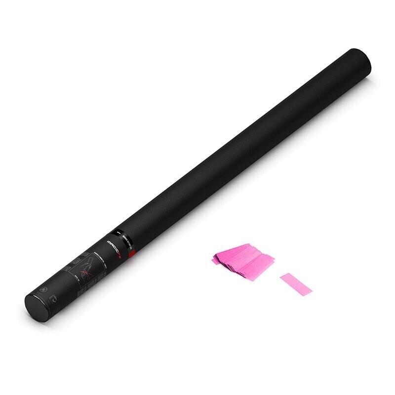 Handbetriebene UV Konfettikanone Pink - 80cm