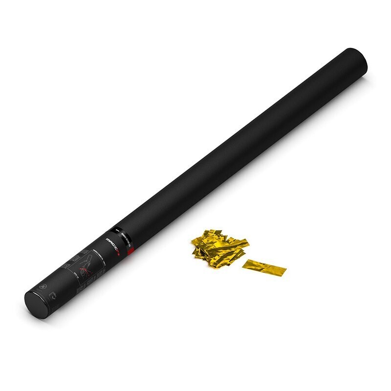 Handbetriebene Konfettikanone Gold Metallic - 80cm