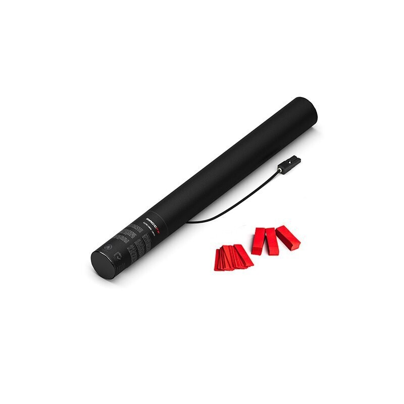 Elektrische Konfettikanone Rot - 50cm