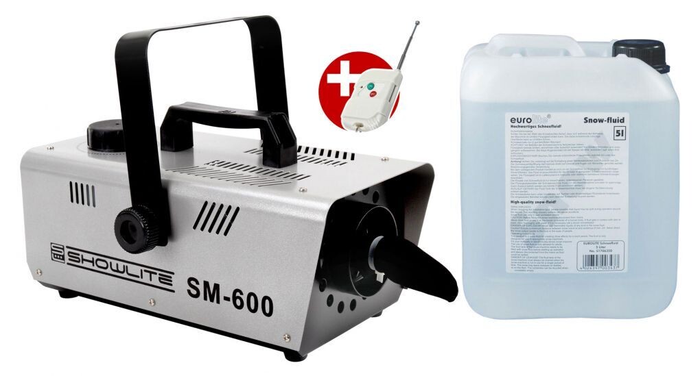 Showlite SM-600 Schneemaschinen Set inkl. Snow Fluid 5L