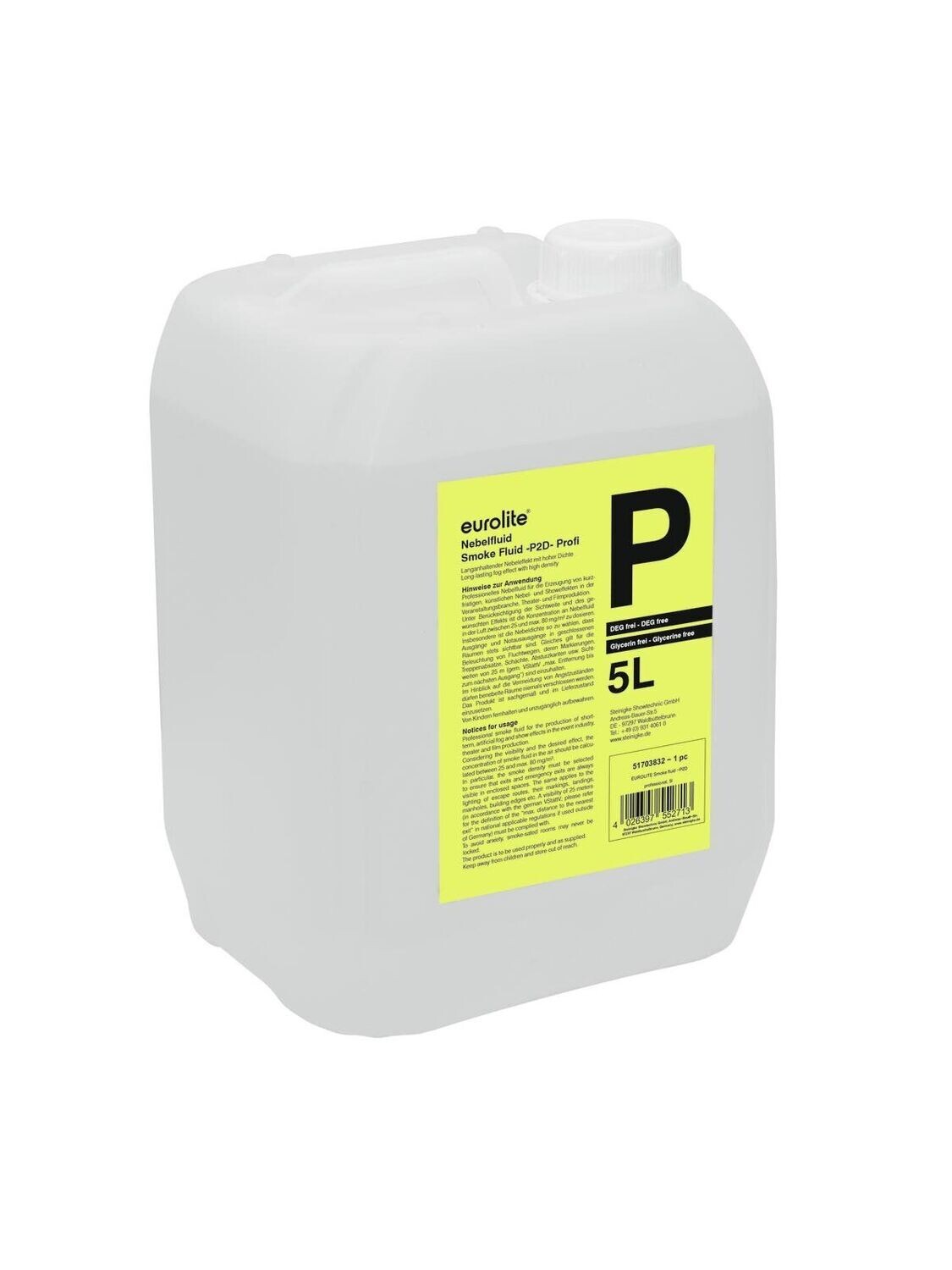 EUROLITE Smoke Fluid -P2D- Profi Nebelfluid 5l (Hazer)