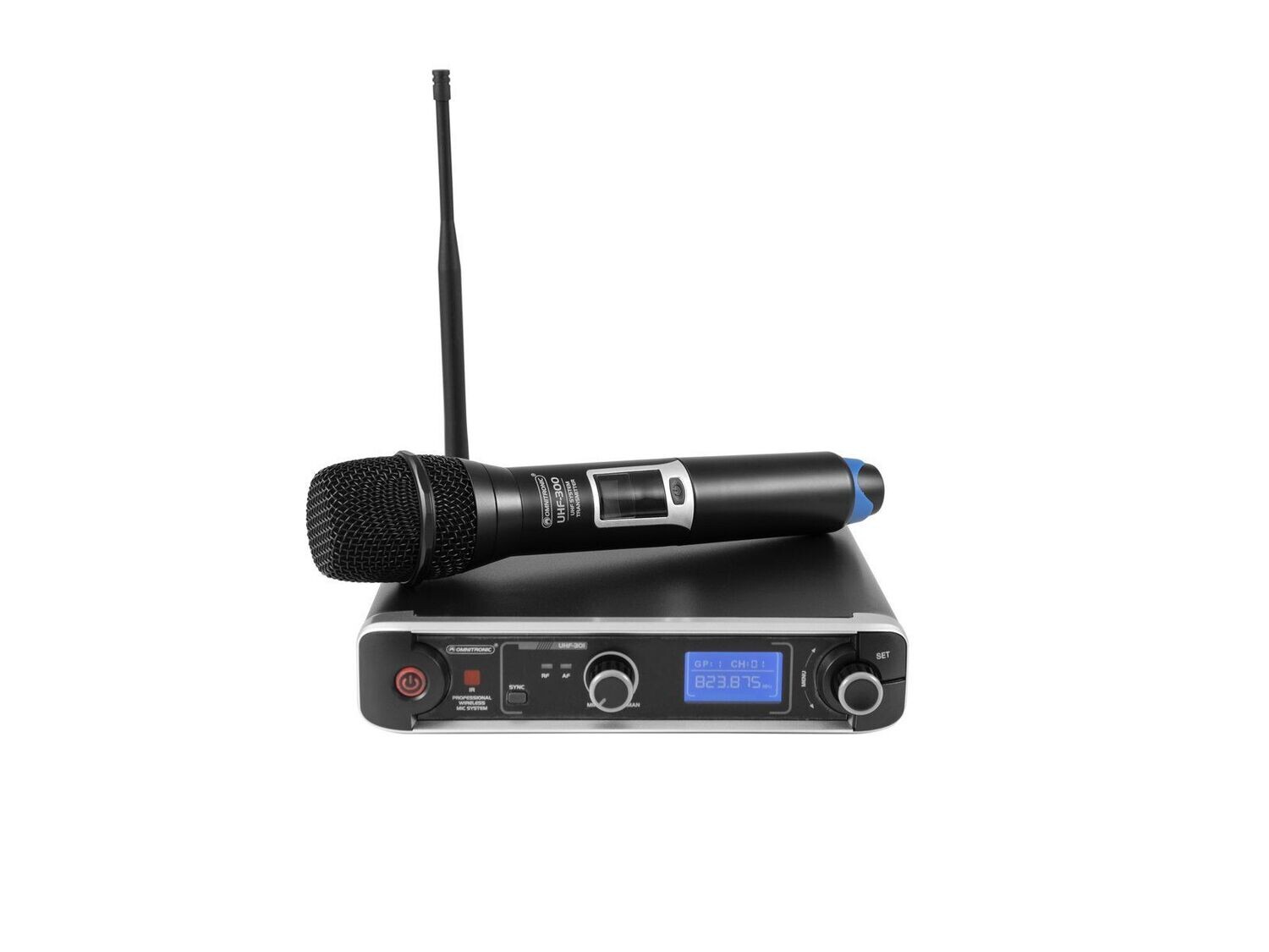 OMNITRONIC UHF-301 1-Kanal-Funkmikrofonsystem 823-832863-865MHz