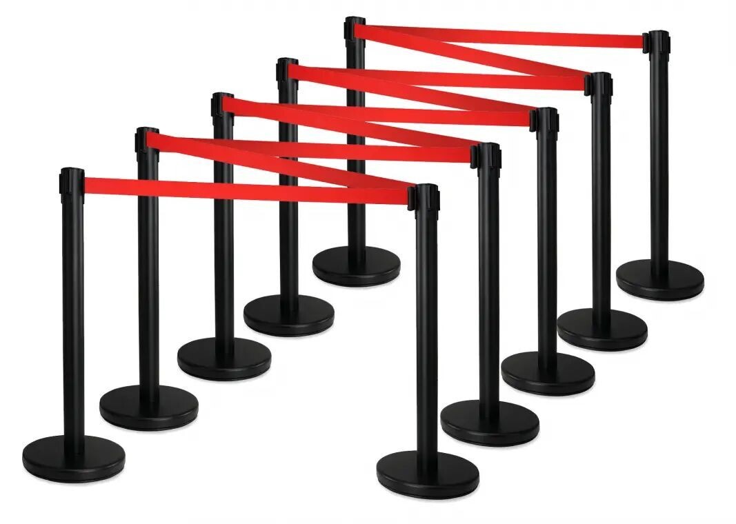 Stagecaptain PLS-200B Absperrständer Personenleitsystem schwarz 10x-SET