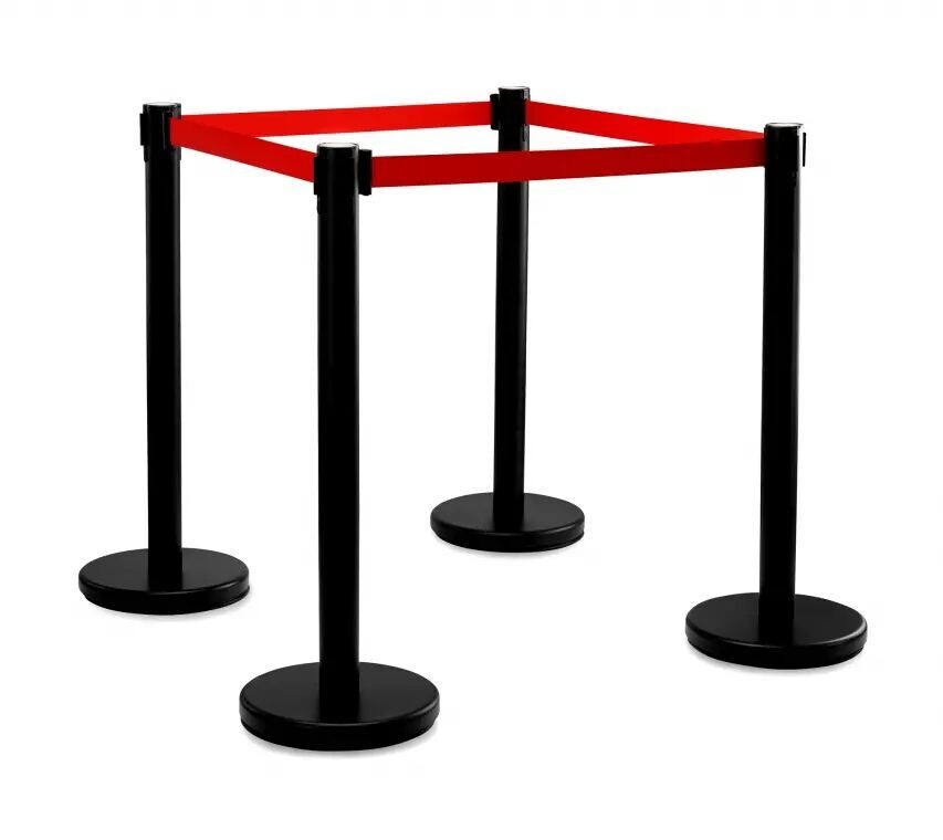 Stagecaptain PLS-200B Absperrständer Personenleitsystem schwarz 4x-SET