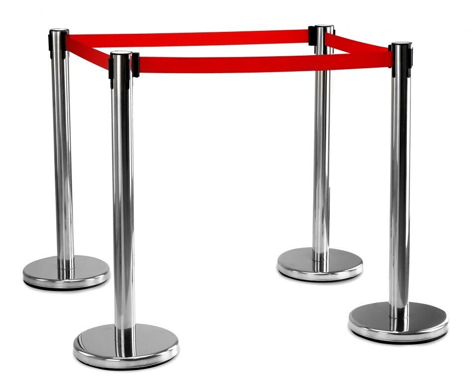 Stagecaptain PLS-200S Absperrständer Personenleitsystem silber 4x-SET