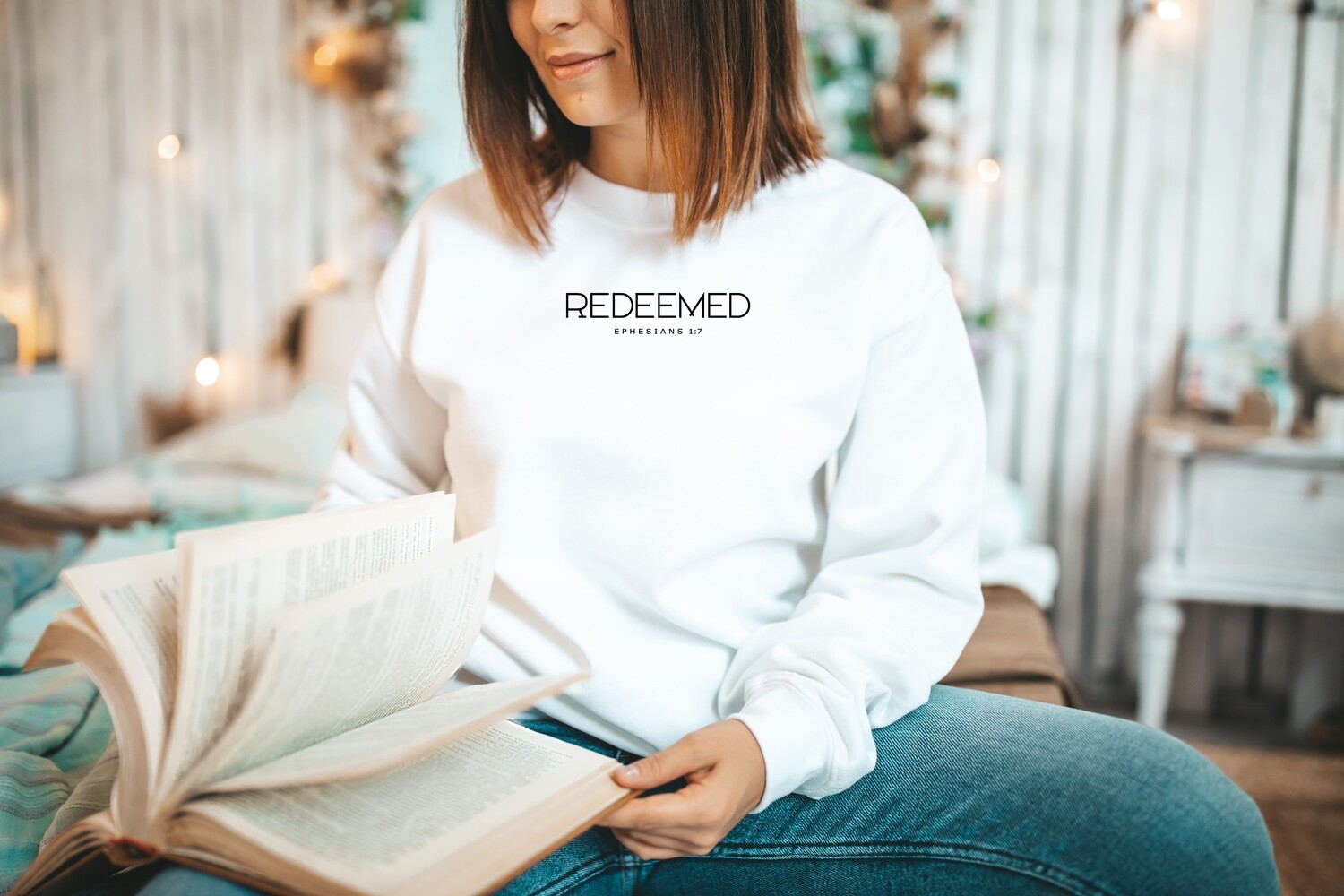 FORGIVEN/REDEEMED UNISEX SWEATER