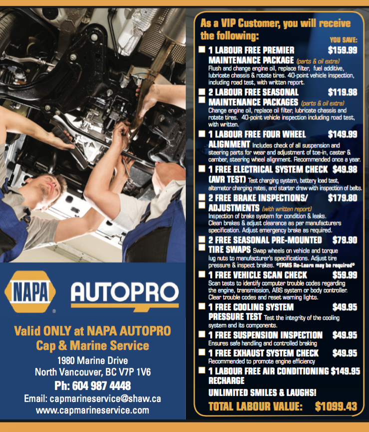 Napa Autopro Cap & Marine - About