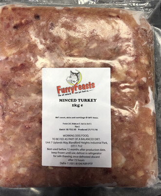 Furry Feasts Standard Turkey (1kg)
