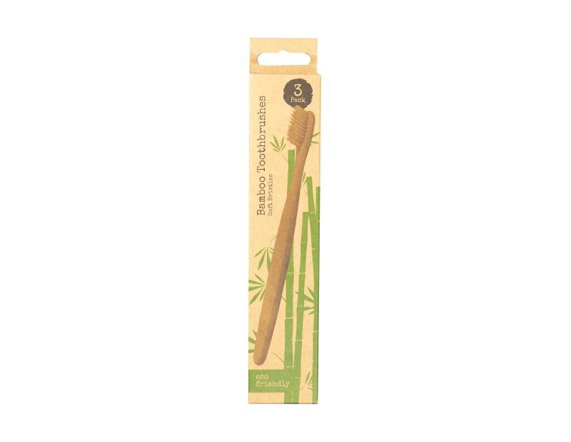 Bamboo Toothbrushes (Pack of 3)