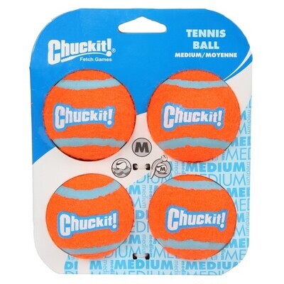 Chuckit! Tennis Ball (4 Pack) Medium