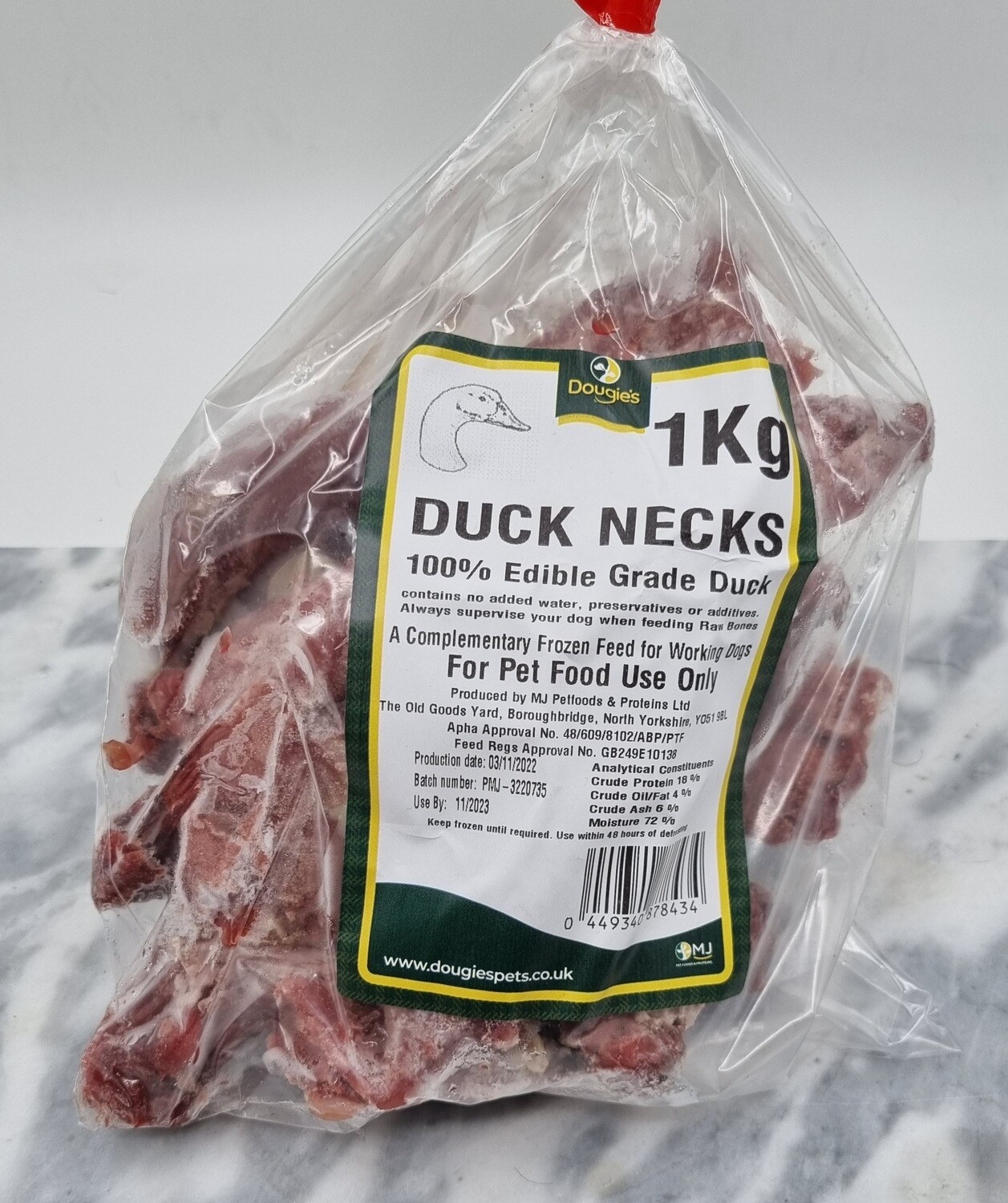 Dougie&#39;s Duck Necks (1kg)
