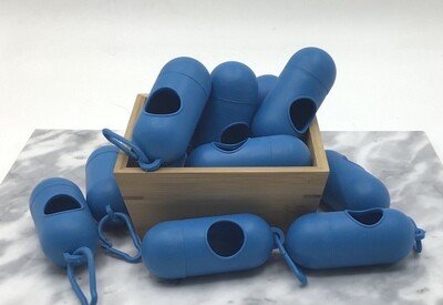 BLUE Poop Bag Holder with Clip