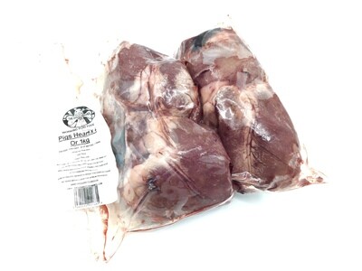 TDB Whole Pig Hearts (Pack of 4 or 1kg)