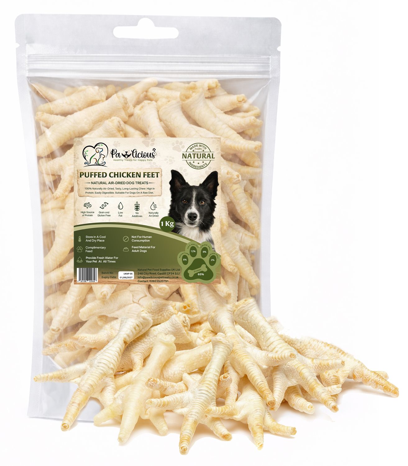 Pawlicious Puffed Chicken Feet (each)