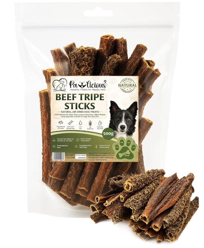 Pawlicious BEEF Tripe Sticks (500g)