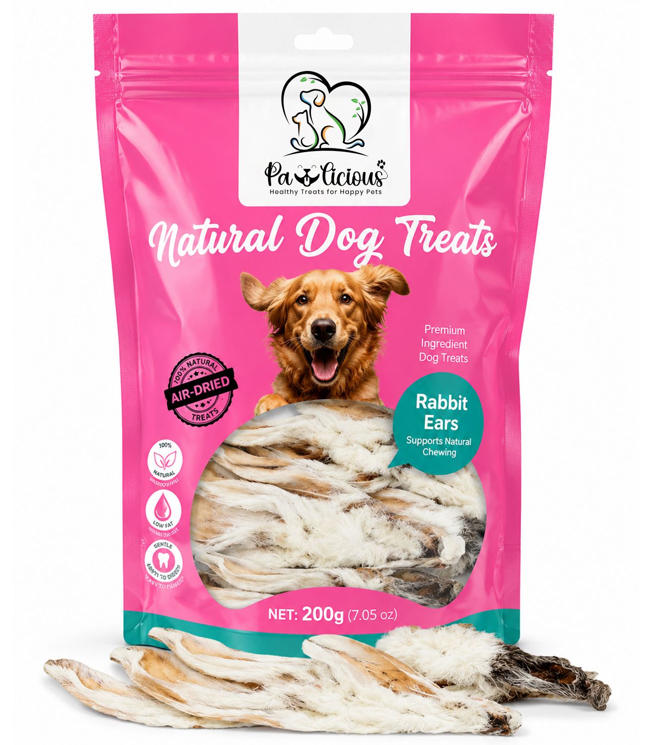 Pawlicious Hairy Rabbit Ears (200g)