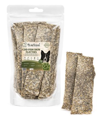 Pawlicious Fish Skin FLATS (1KG BULK BAG)