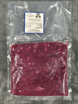 RJ Raw 3 Bird Mix 80/10/10 (454g)