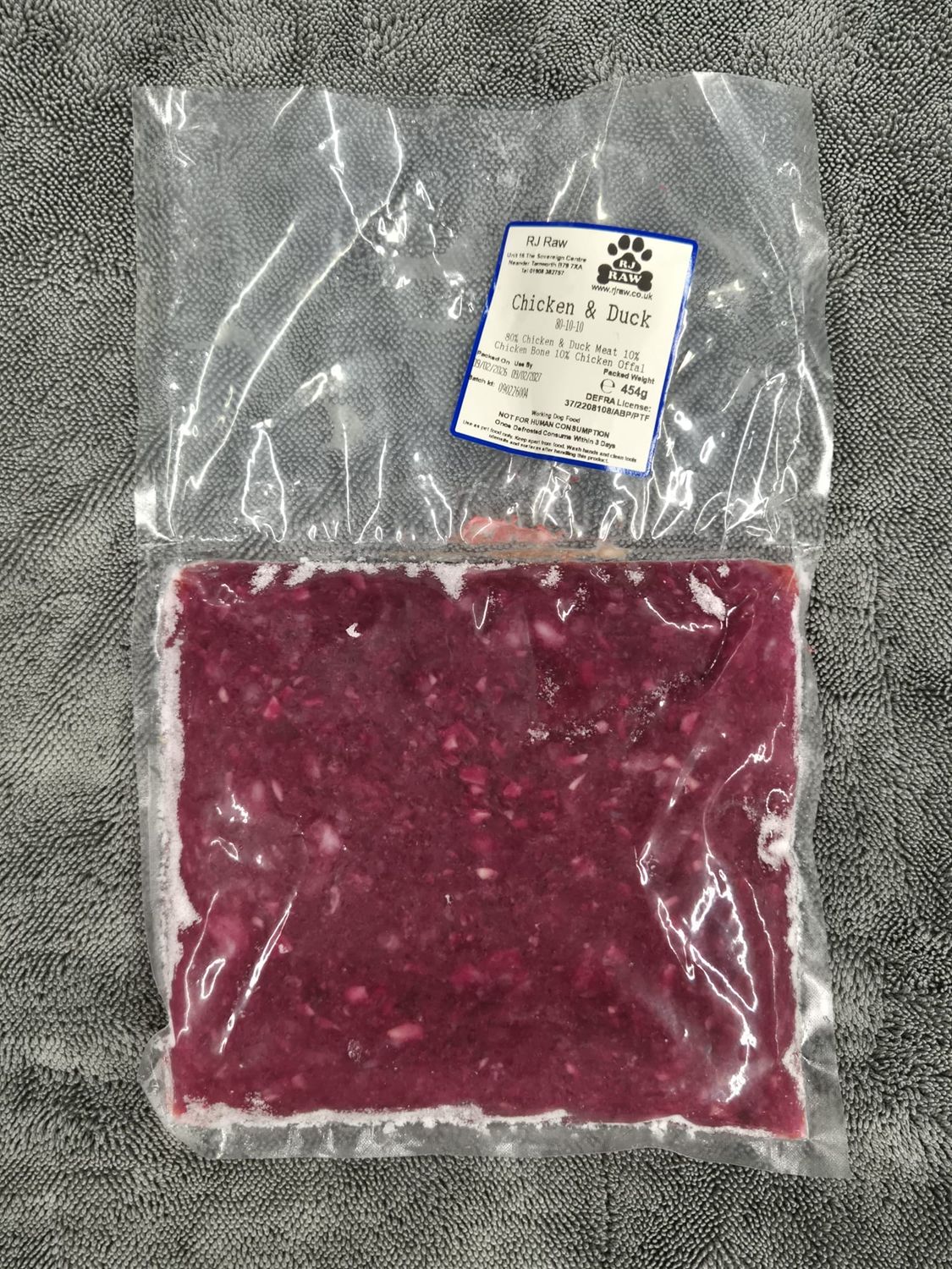 RJ Raw Chicken &amp; Duck 80/10/10 (454g)