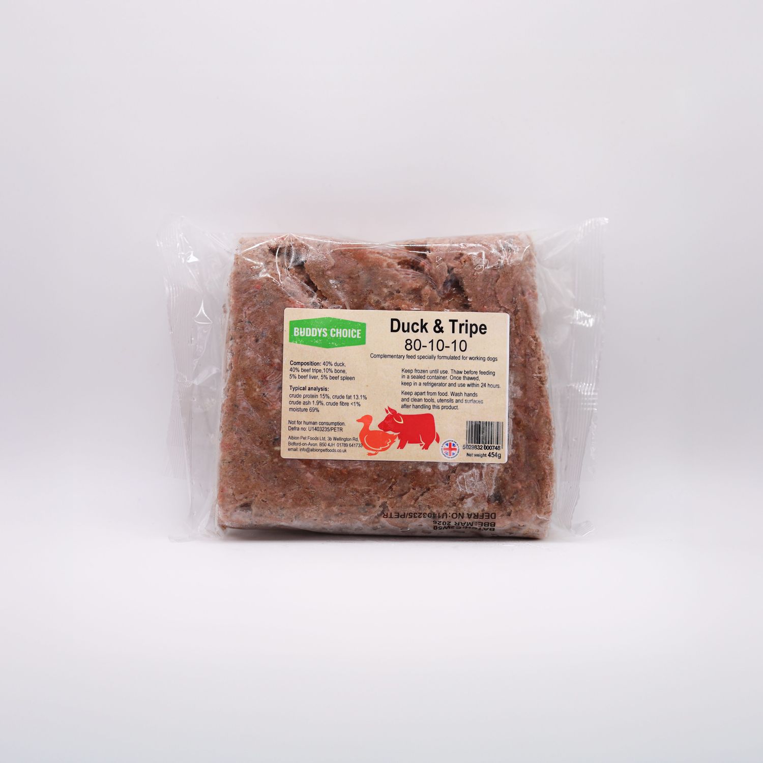 Buddy's Choice Duck &amp; Beef (Tripe) (454g)