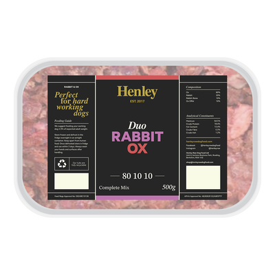 Henley Duo Rabbit &amp; Ox 80-10-10 (500g)