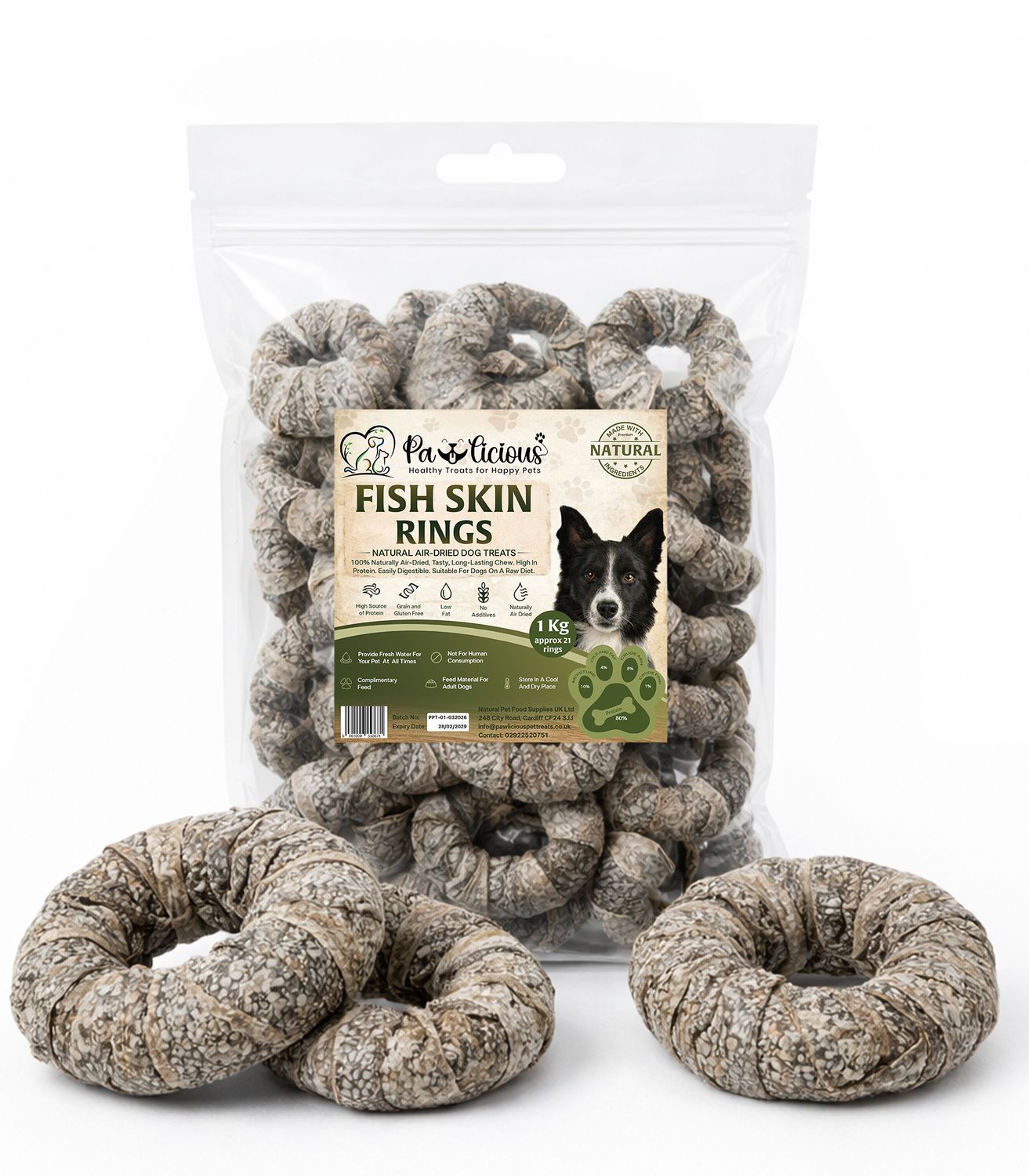 Pawlicious Fish Skin RINGS (200g)